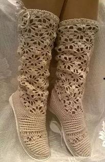 钩织成人鞋靴子视频